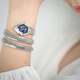 Just Cavalli Mesmerizing Blue Dial Silver Steel Strap Watch for Women - JC1L304M0015