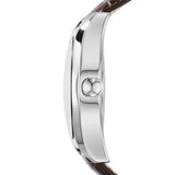 Emporio Armani Classic Beige Dial Brown Leather Strap Watch for Men - AR0645