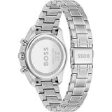 Hugo Boss Grand Tour Chronograph Ice Blue Dial Silver Steel Strap Watch for Women - 1502767