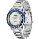 Hugo Boss Bossmatic Automatic White Dial Silver Steel Strap Watch for Men - 1514212