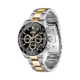 Hugo Boss Hero 2.0 Chronograph Black Dial Two Tone Steel Strap Watch for Men - 1514269