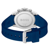 Hugo Boss Strike Chronograph Blue Dial Blue Rubber Strap Watch for Men - 1514239