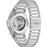 Hugo Boss Candor Automatic Black Dial Silver Steel Strap Watch for Men - 1514117