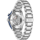 Hugo Boss Bossmatic Automatic Blue Dial Silver Steel Strap Watch for Men - 1514177