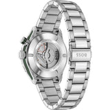 Hugo Boss Bossmatic Automatic Green Dial Silver Steel Strap Watch for Men - 1514178