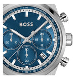 Hugo Boss Candor Chronograph Blue Dial Silver Steel Strap Watch for Men - 1514250