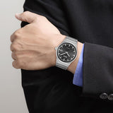 Hugo Boss Candor Automatic Black Dial Silver Steel Strap Watch for Men - 1514117