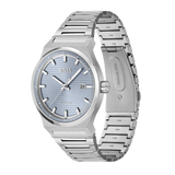 Hugo Boss Candor Automatic Ice Blue Dial Silver Steel Strap Watch for Men - 1514118