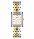 Tory Burch Eleanor White Dial Two Tone Steel Strap Watch for Women - TBW1070