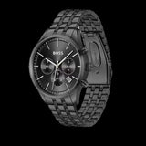 Hugo Boss Avery Chronograph Black Dial Black Steel Strap Watch for Men - 1514256