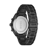 Hugo Boss Grand Prix Chronograph Black Dial Black Steel Strap Watch for Men - 1514298