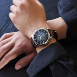 Seiko Cocktail Time Automatic Blue Dial Brown Leather Strap Watch for Men - SRPK15K1