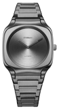 D1 Milano Square Gray Dial Grey Steel Strap Watch for Men - D1-SQBJ11
