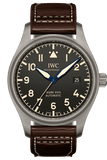 IWC Pilot's Watch Mark XVIII 40mm Black Dial Brown Leather Strap Watch for Men - IW327006