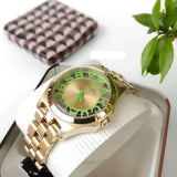 Marc Jacobs Henry Gold Dial Gold Steel Strap Watch for Women - MBM3295