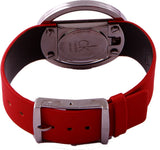 Calvin Klein Glam Transparent Dial Red Leather Strap Watch for Women - K9423144