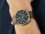 Tommy Hilfiger Daniel Blue Dial Brown Leather Strap Watch for Men - 1710380