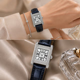 Emporio Armani Genni White Dial Blue Leather Strap Watch for Women - AR11718