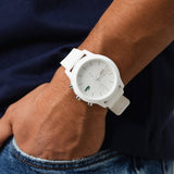 Lacoste 12.12 Chronograph White Dial White Silicon Strap Watch for Men - 2010974