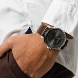Lacoste Madrid Grey Dial Brown Leather Strap Watch for Men - 2011033