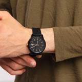 Lacoste 12.12 Black Dial Black Silicon Strap Watch for Men - 2011010