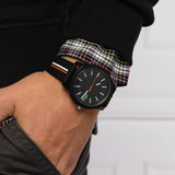 Lacoste 12.12 Black Dial Black Silicon Strap Watch for Men - 2011071