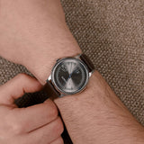 Lacoste Madrid Grey Dial Brown Leather Strap Watch for Men - 2011033