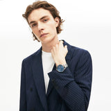 Lacoste Vienna Blue Dial Silver Steel Strap Watch for Men - 2011049