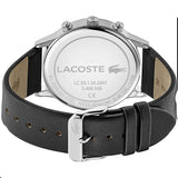 Lacoste Madrid Black Dial Black Leather Strap Watch for Men - 2011064