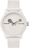 Lacoste Jeremyville White Dial White Silicone Strap Watch for Men - 2011072