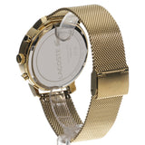Lacoste Replay Chronograph Black Dial Gold Steel Strap Watch for Men - 2011195