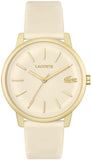 Lacoste 12.12 Beige Dial Beige Silicone Strap Watch for Men - 2011239