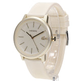 Lacoste 12.12 Beige Dial Beige Silicone Strap Watch for Men - 2011239