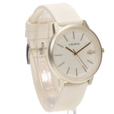 Lacoste 12.12 Beige Dial Beige Silicone Strap Watch for Men - 2011239