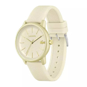 Lacoste 12.12 Beige Dial Beige Silicone Strap Watch for Men - 2011239