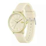 Lacoste 12.12 Beige Dial Beige Silicone Strap Watch for Men - 2011239