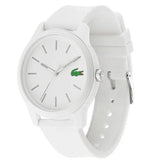 Lacoste 12.12 White Dial White Silicon Strap Watch for Men - 2010984