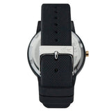 Lacoste 12.12 Chronograph Black Dial Black Silicon Strap Watch for Men - 2011012