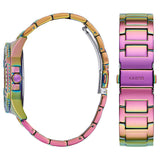 Guess Lady Frontier Diamonds Silver Dial Multicolor Steel Strap Watch for Women - GW0044L1