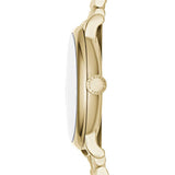 Marc Jacobs Baker Dexter Black Dial Gold Steel Strap Watch for Women - MBM3421