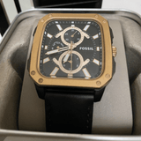 Fossil Multifunction Black Dial Black Leather Strap Watch for Men - BQ2654