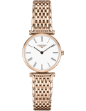 Longines La Grande Classique White Dial Rose Gold Mesh Bracelet Watch for Women - L4.209.1.92.8