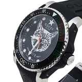 Gucci Dive Feline Black Dial Black Rubber Strap Watch For Men - YA136320
