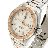 Tag Heuer Aquaracer Quartz White Dial Silver Strap Watch for Men - WAY1150.BD0911