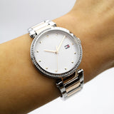 Tommy Hilfiger Lynn Quartz White Dial Two Tone Steel Strap Watch For Women - 1782236