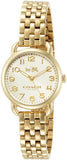 Coach Delancey White Dial Gold Steel Strap Watch for Women - 14502241