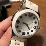 Marc Jacobs Perry White Dial White Silicone Strap Watch for Women - MBM2533