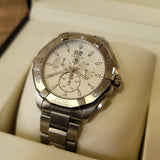Tag Heuer Aquaracer 43mm White Dial Steel Strap Watch for Men - CAY1111.BA0927
