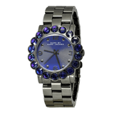 Marc Jacobs Amy Purple Dial Black Steel Strap Watch for Women - MBM3224