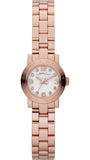 Marc Jacobs Amy White Dial Rose Gold Steel Strap Watch for Women - MBM3227